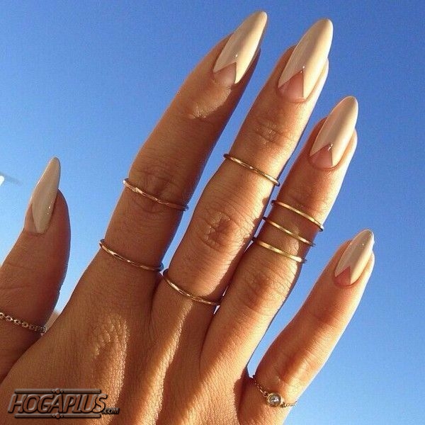 Triangle shape Nail design Ideas