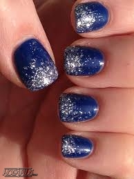 Glittery blue Nail Art