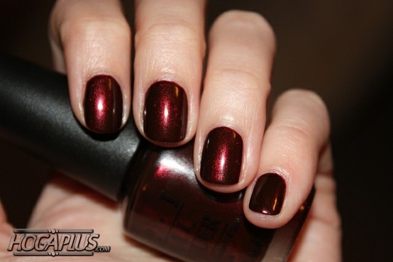 Oxblood Nail Color - Winter nail art designs