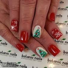 Christmas three layered French Nail Art Design