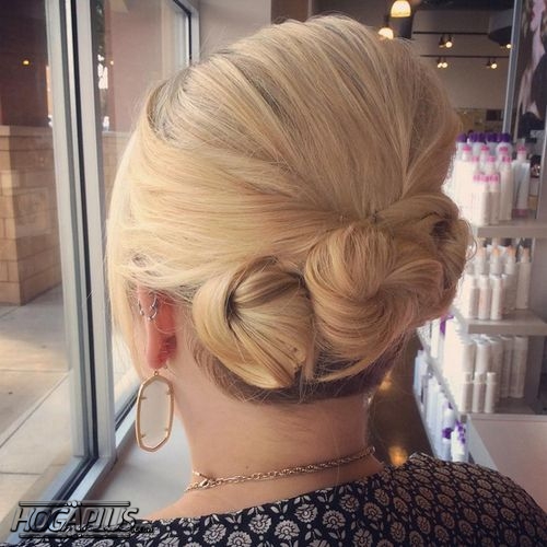 Triple Bun Hairstyle For Short Hair