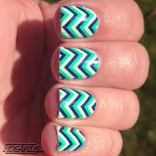 Zigzag French Nail Art Design