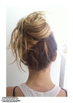 Messy bun Ombre Hairstyles