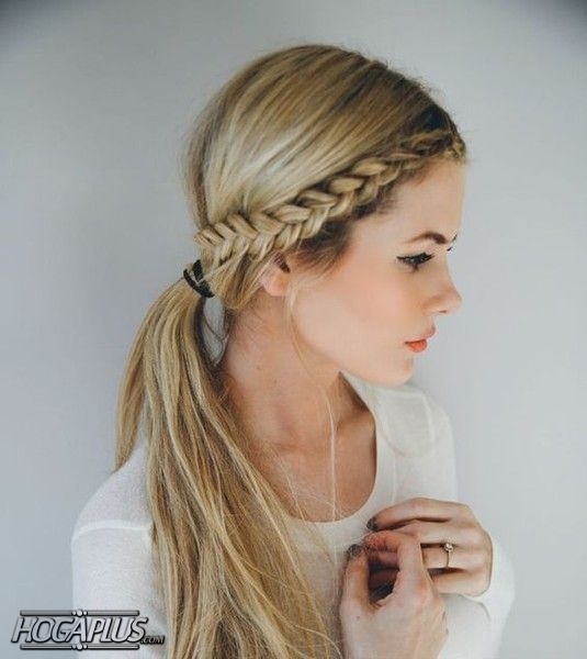 Front braided style Hairstyle For School Girls