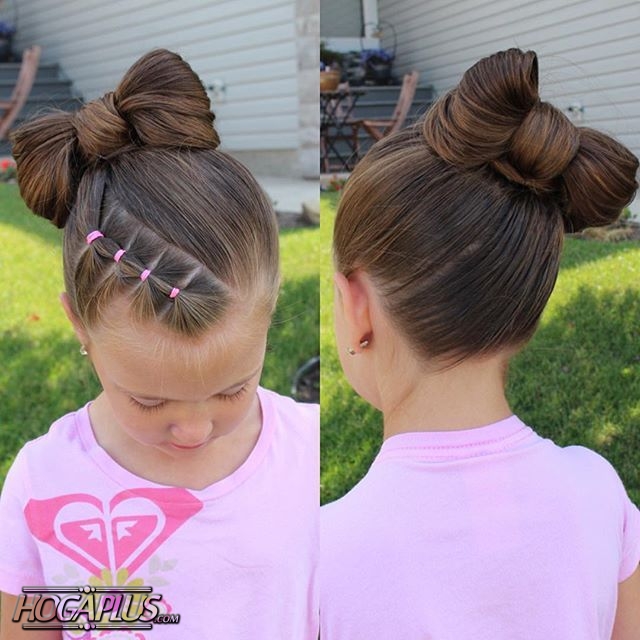 Simple pinned at front Hairstyle For School Girls