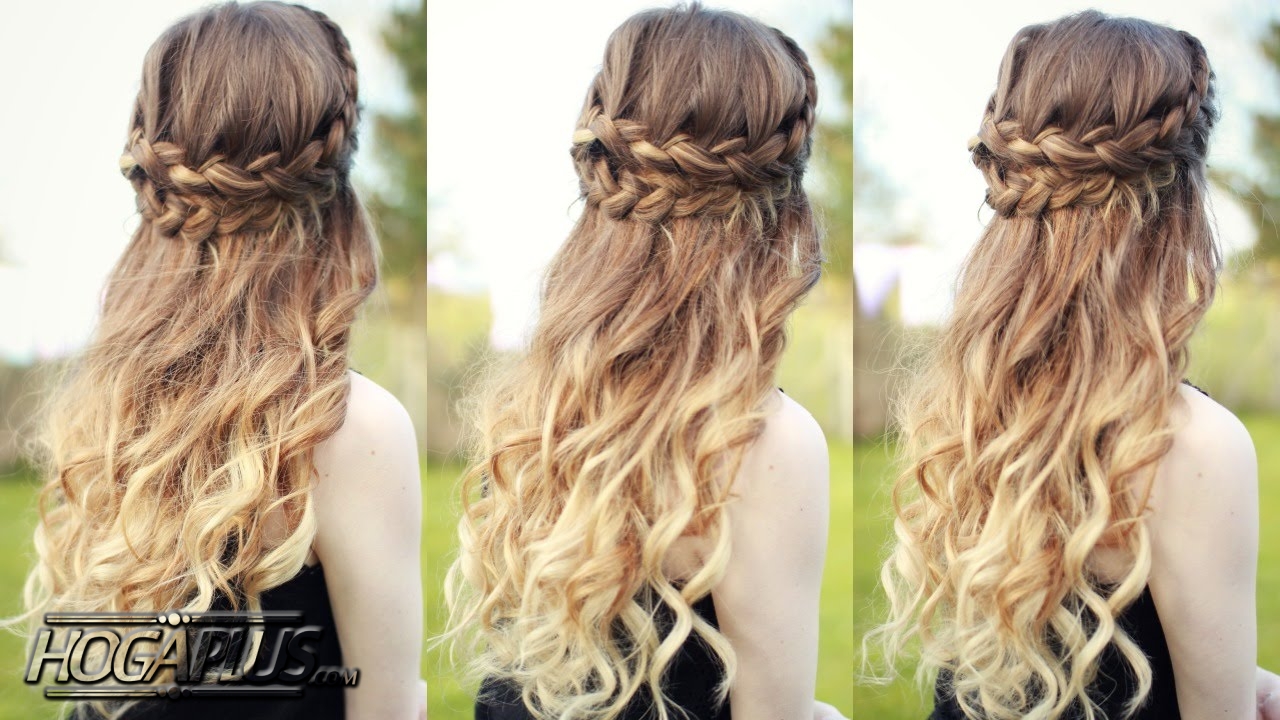Half Up and Down Hairstyle For School Girls