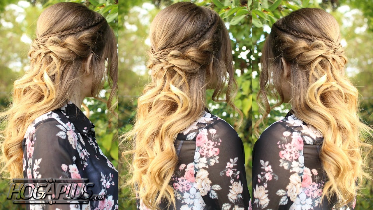 Half Up and Down Hairstyle For School Girls