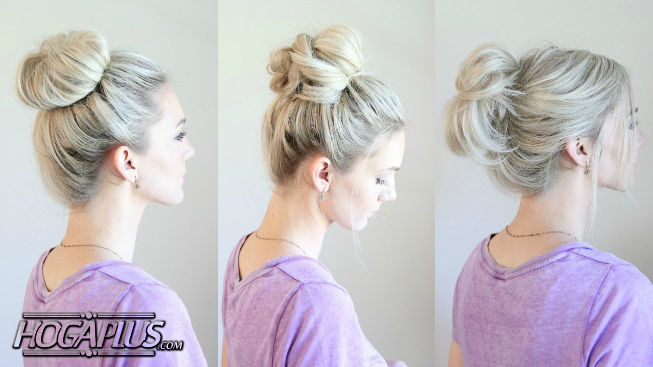 Twisted Messy Bun Hairstyle For School Girls