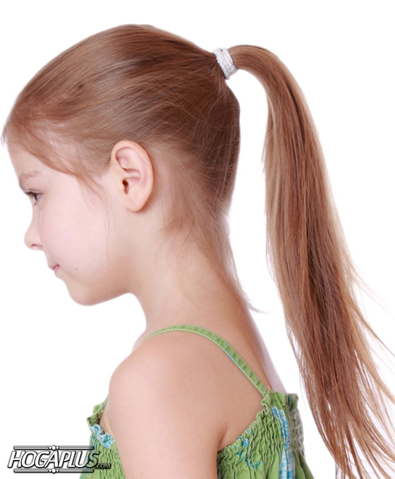 Ponytail by hair wrapped Hairstyle For School Girls