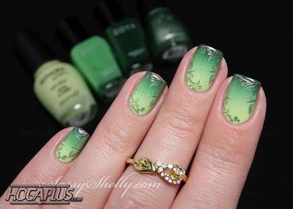 Forest Theme Nail Design & Color - winter nail art designs