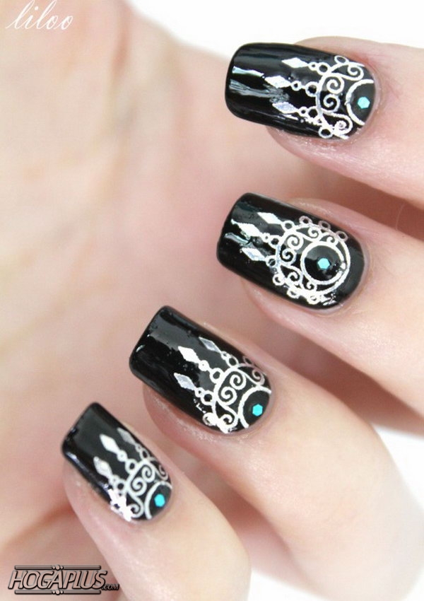 Dream Catcher Nail Art Design