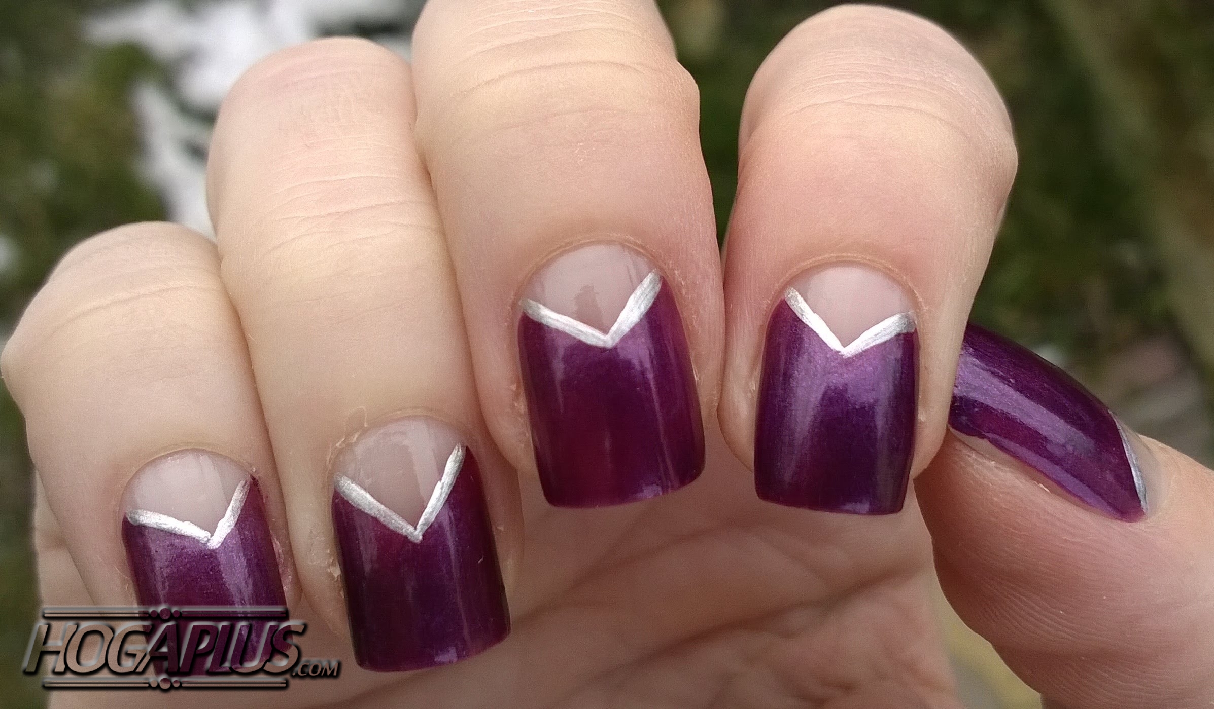 Chevron four Color Nail Art Design