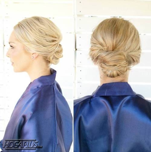 Twist bun Hairstyle For Short Hair